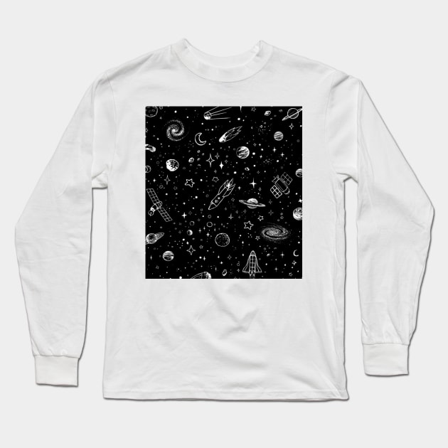 Galaxy design Long Sleeve T-Shirt by AbromsonStore